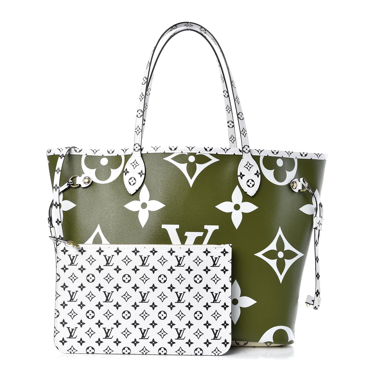 Louis Vuitton Monogram Giant Neverfull MM Kaki 1 of 10