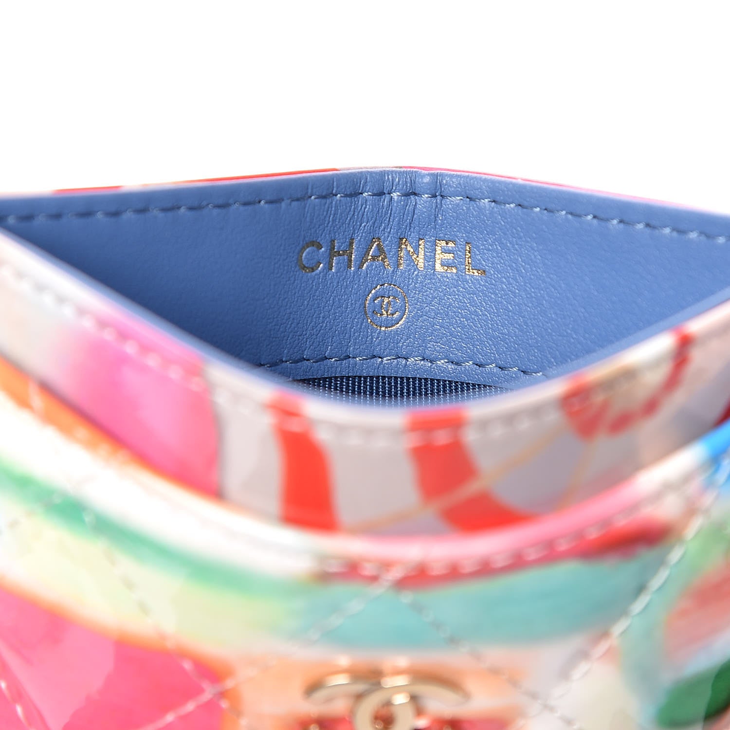 Chanel Patent Printed Quilted Card Holder Multicolor 6 of 9