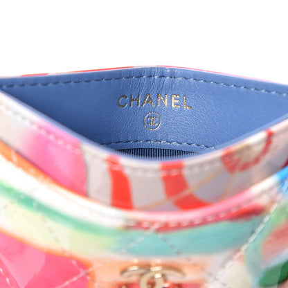 Chanel Patent Printed Quilted Card Holder Multicolor 6 of 9