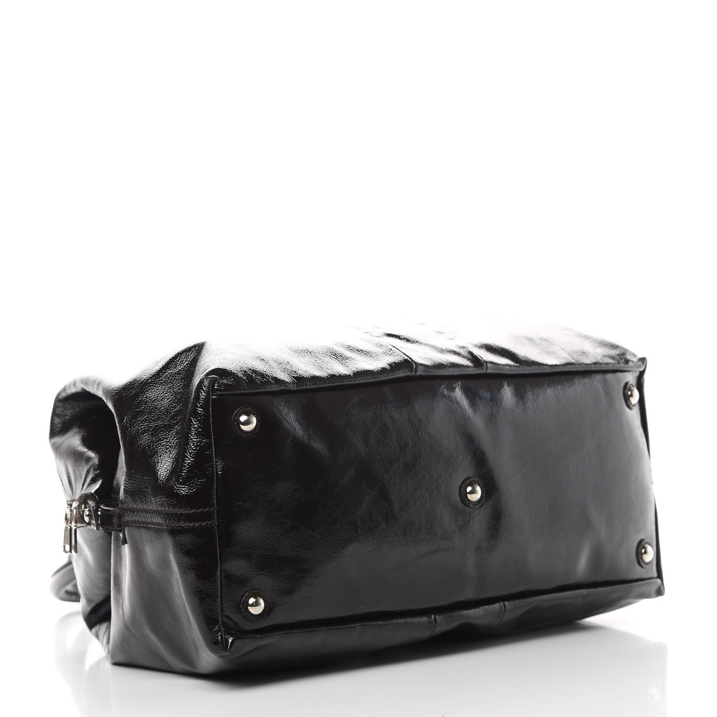 Textured Patent Medium Easy Y Bag Brown