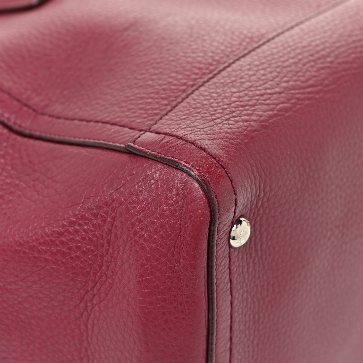 Calfskin Medium Verve Double Zip Tote Burgundy