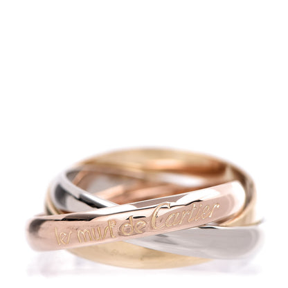Cartier 18K Pink Yellow White Gold Les Must De Trinity Ring 52 6 1 of 5