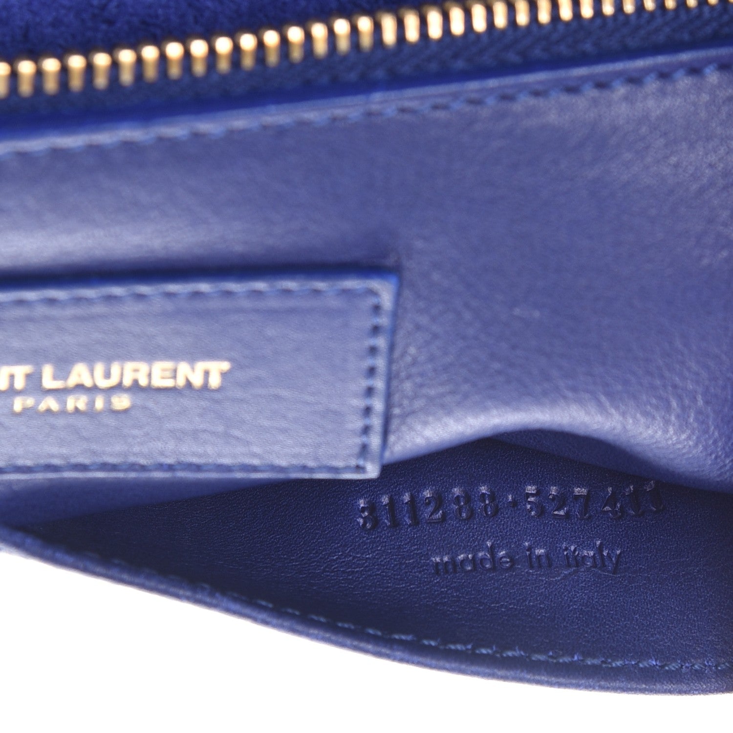 Saint Laurent Calfskin Medium Classic Y Cabas Navy 7 of 11