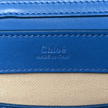Chloe Calfskin Suede C Clutch With Chain Smoky Blue 6 of 9