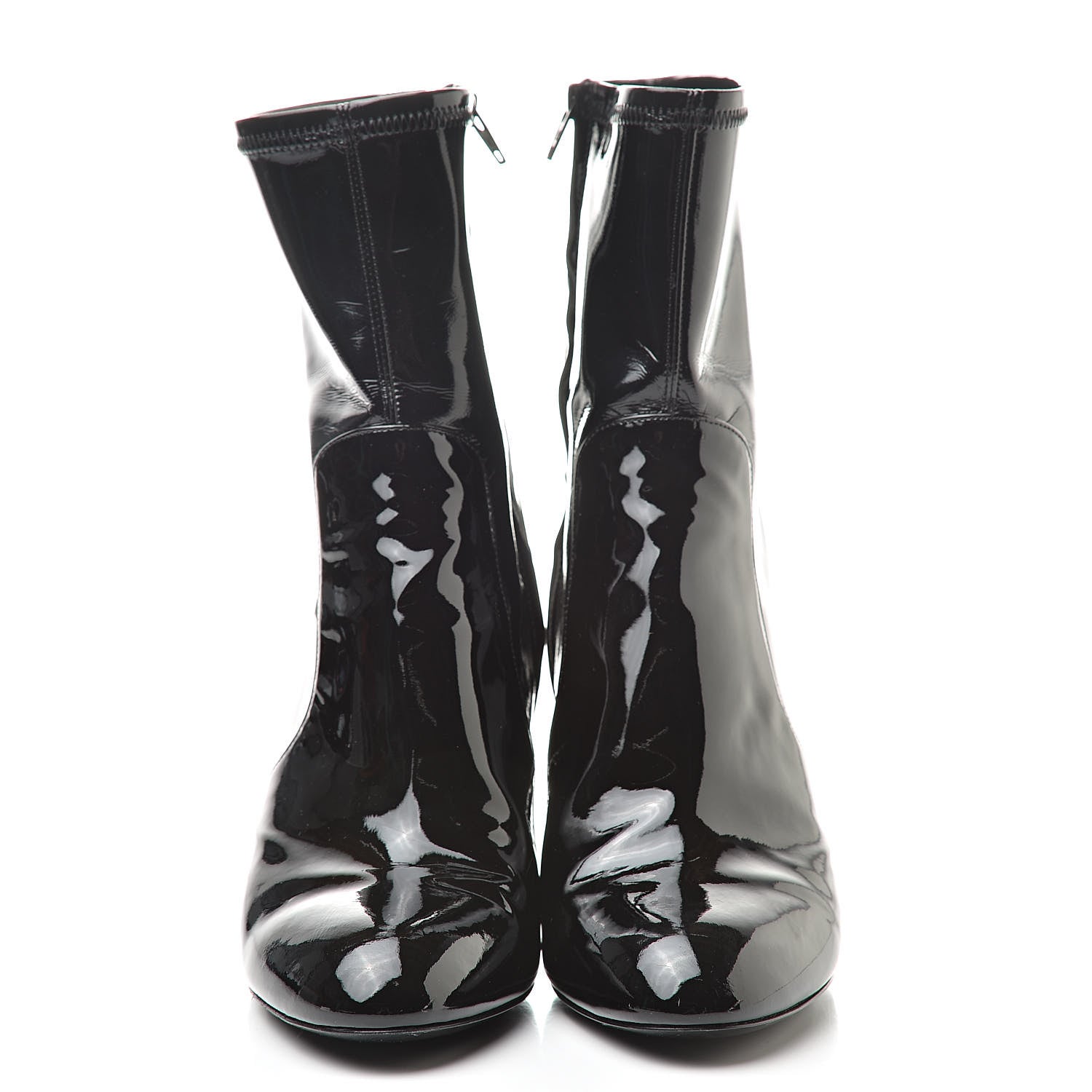 Louis Vuitton Patent Uniformes Silhouette Ankle Boots 38.5 Black 2 of 9