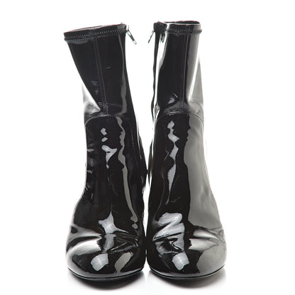Louis Vuitton Patent Uniformes Silhouette Ankle Boots 38.5 Black 2 of 9