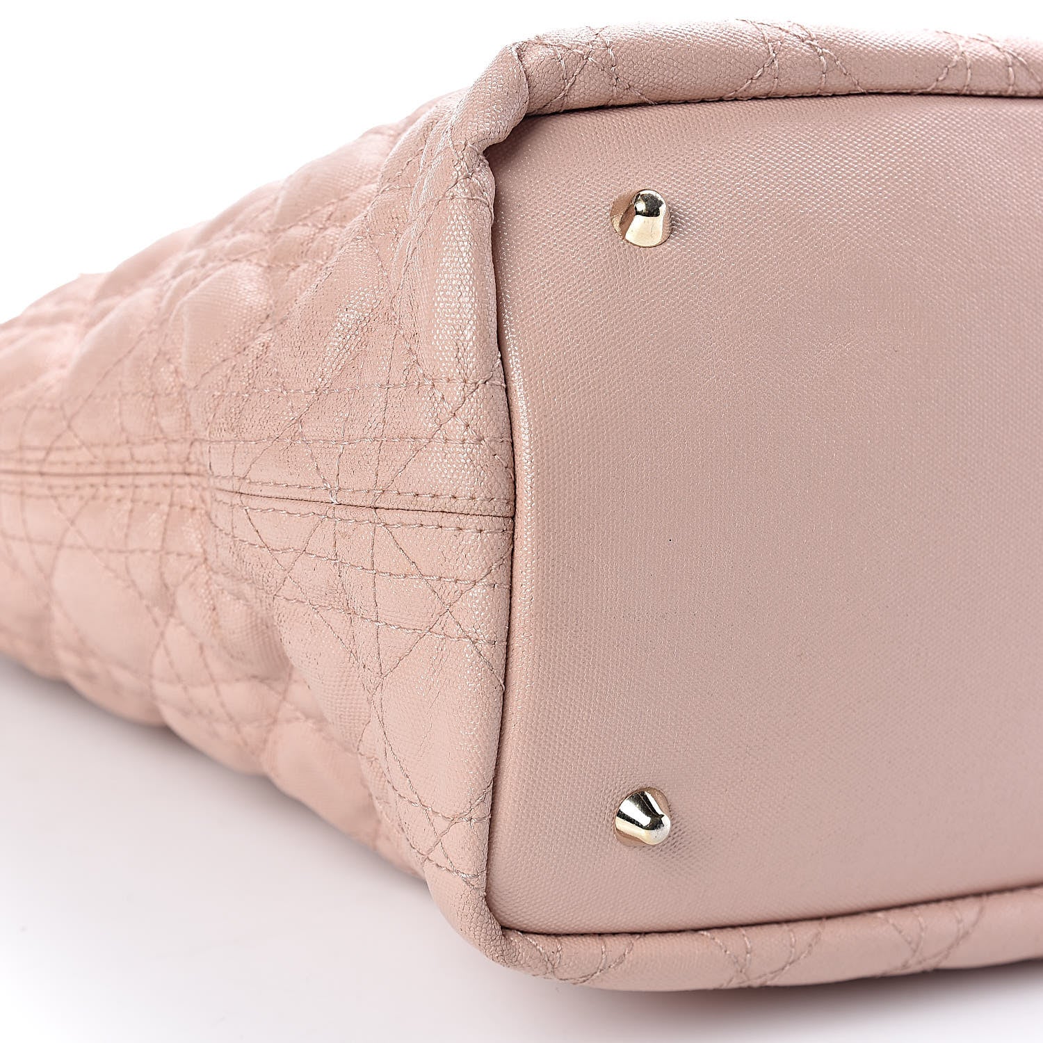 Christian Dior Coated Canvas Cannage Medium Panarea Tote Rosato 8 of 12
