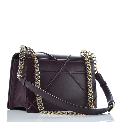 Christian Dior Grained Calfskin Medium Diorama Flap Bag Amaranth 4 of 13
