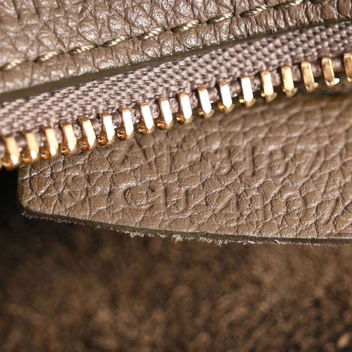 Soft Grained Calfskin Small Belt Cabas Phantom Taupe