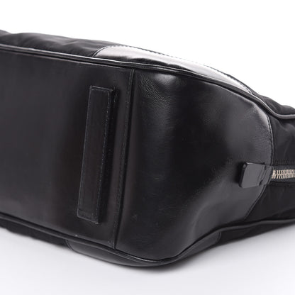 Prada Tessuto Nylon Soft Calfskin Shoulder Bag Black 9 of 15