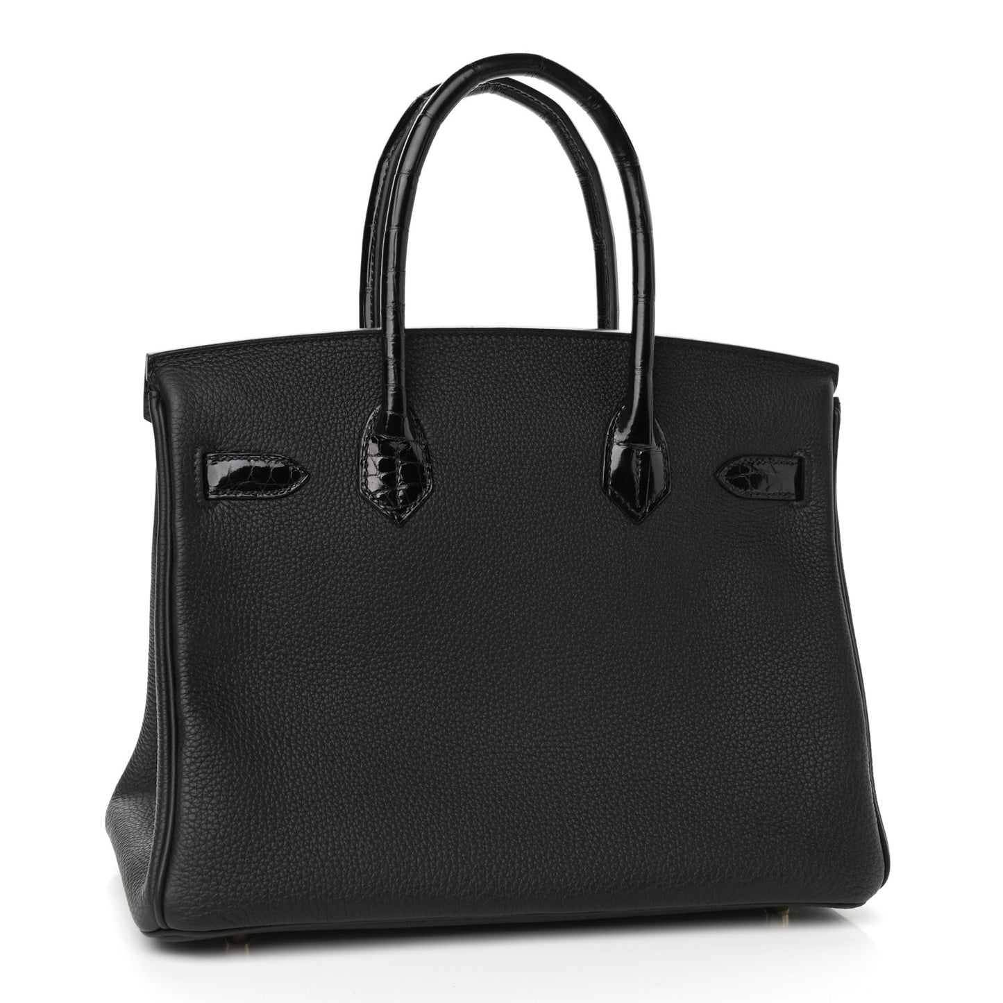 Togo Shiny Niloticus Crocodile Birkin Touch 30 Black