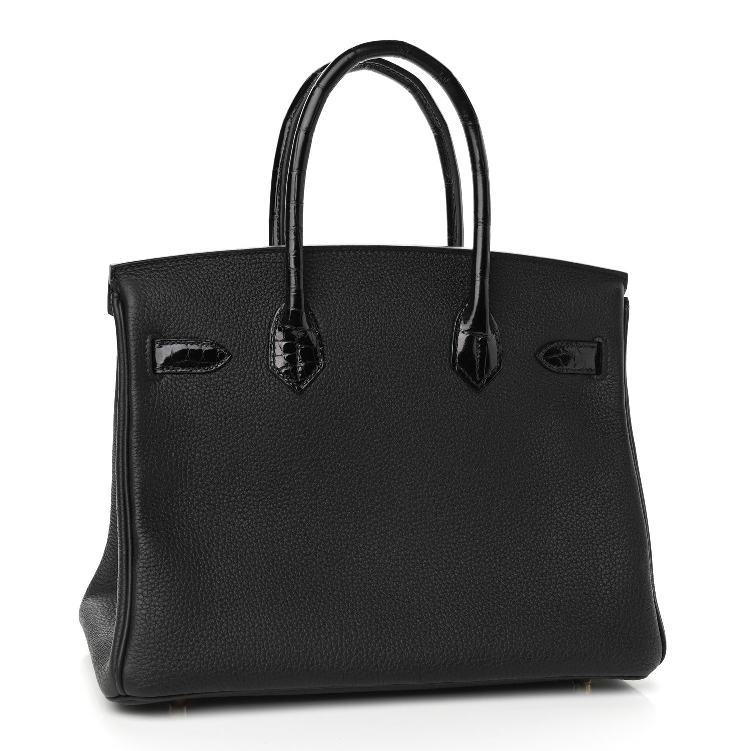 Hermes Togo Shiny Niloticus Crocodile Birkin Touch 30 Black 3 of 11