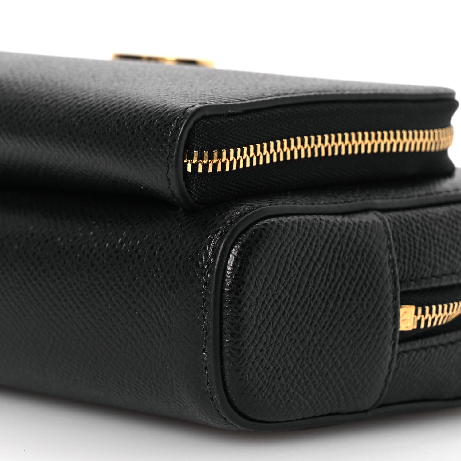 Christian Dior Grained Calfskin Caro Double Pouch Black 11 of 12