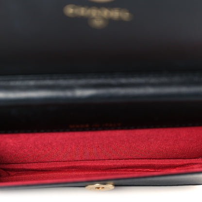 Chanel Velvet Quilted Camellia Velvet Flap Coin Purse With Chain Black 5 of 11