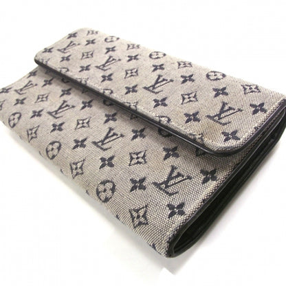 Louis Vuitton Monogram Mini Porte Tresor Intl Wallet Blue 5 of 9