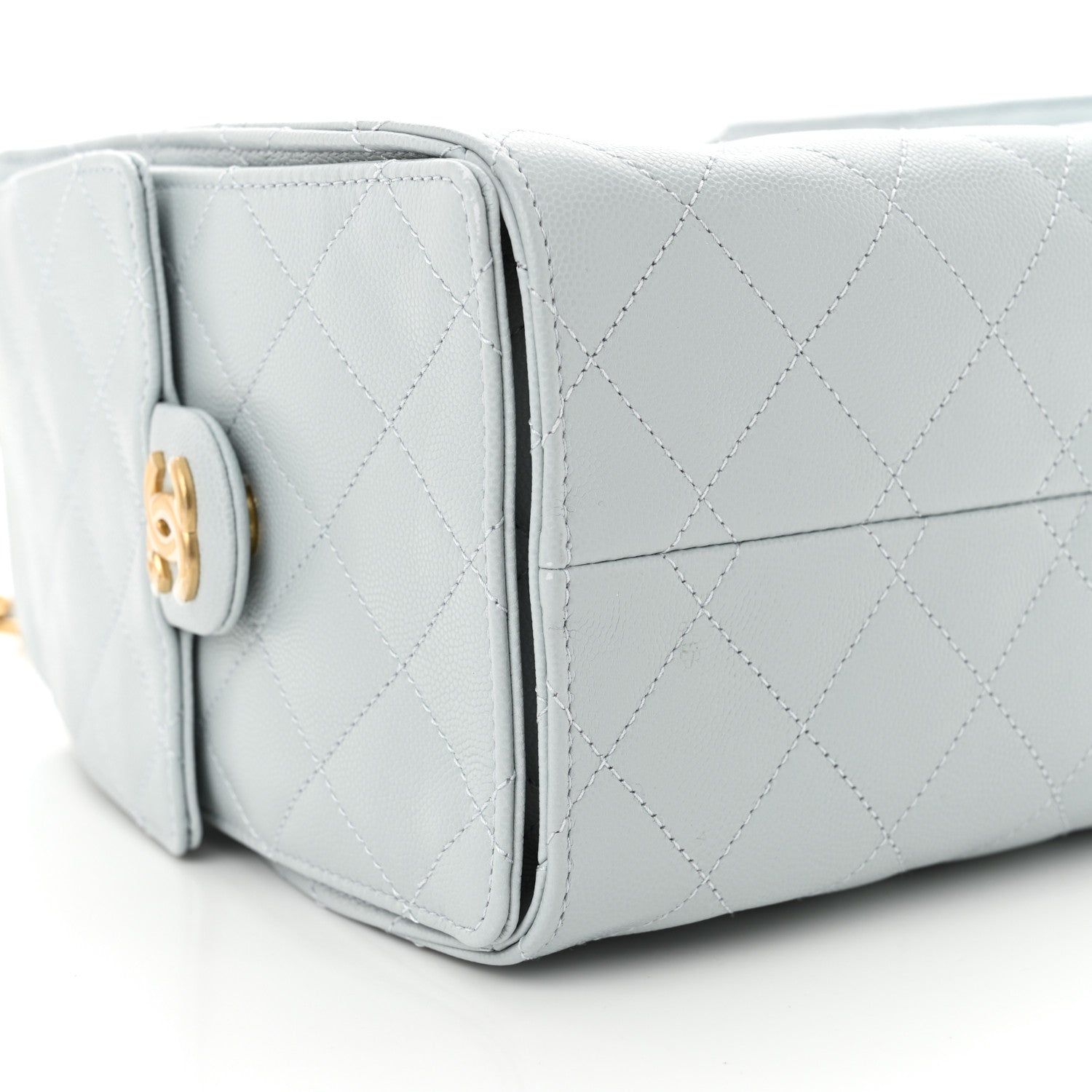 Chanel Caviar Quilted Small Chanel 25 Handbag Light Blue 9 of 11
