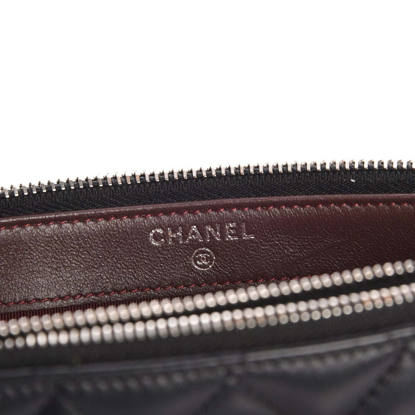Lambskin Quilted Small Clutch With Chain Black