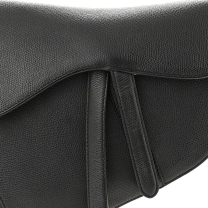 Christian Dior Grained Calfskin Saddle Bag Black 8 of 14