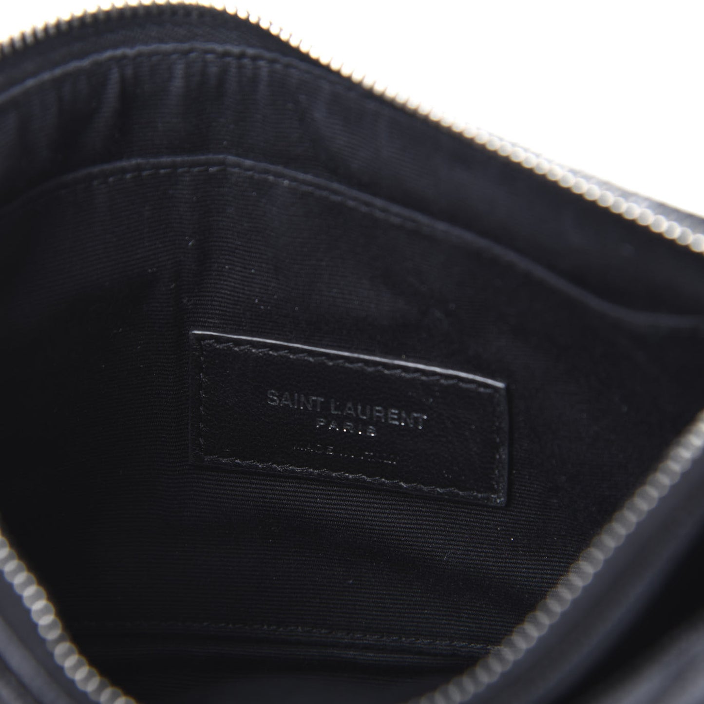 Grain De Poudre Chevron Monogram Bill Pouch Black