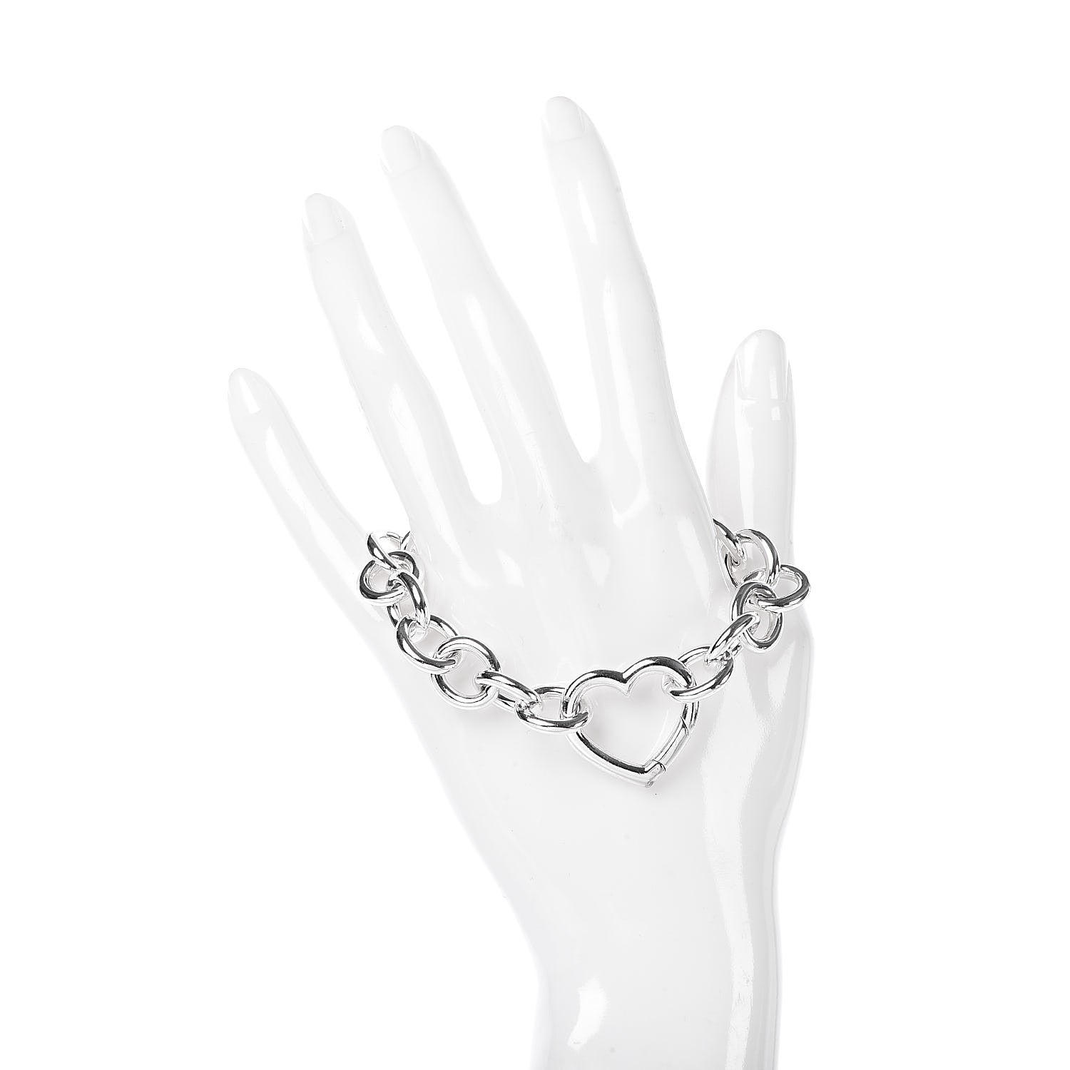 Tiffany Sterling Silver Open Heart Clasp Bracelet 2 of 5