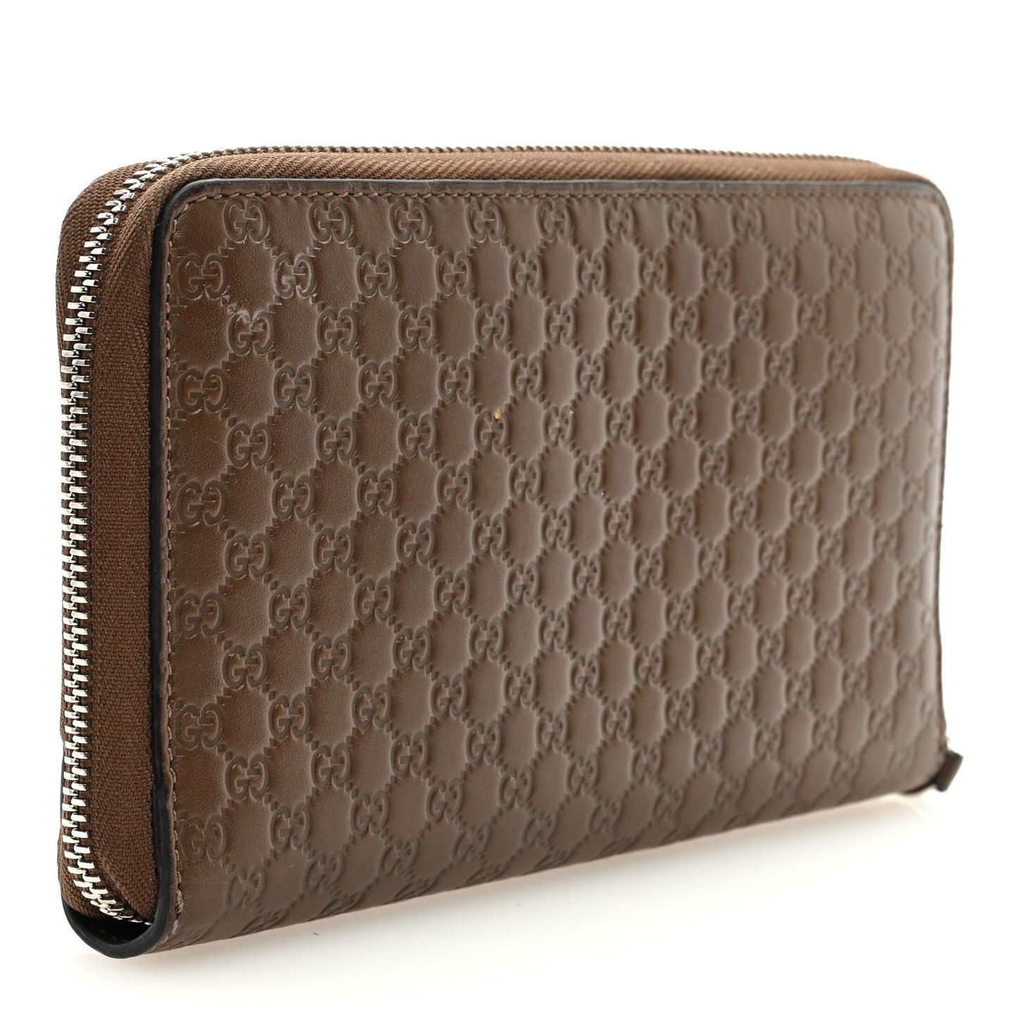 Shine Microguccissima Zip Around Organizer Wallet Acero