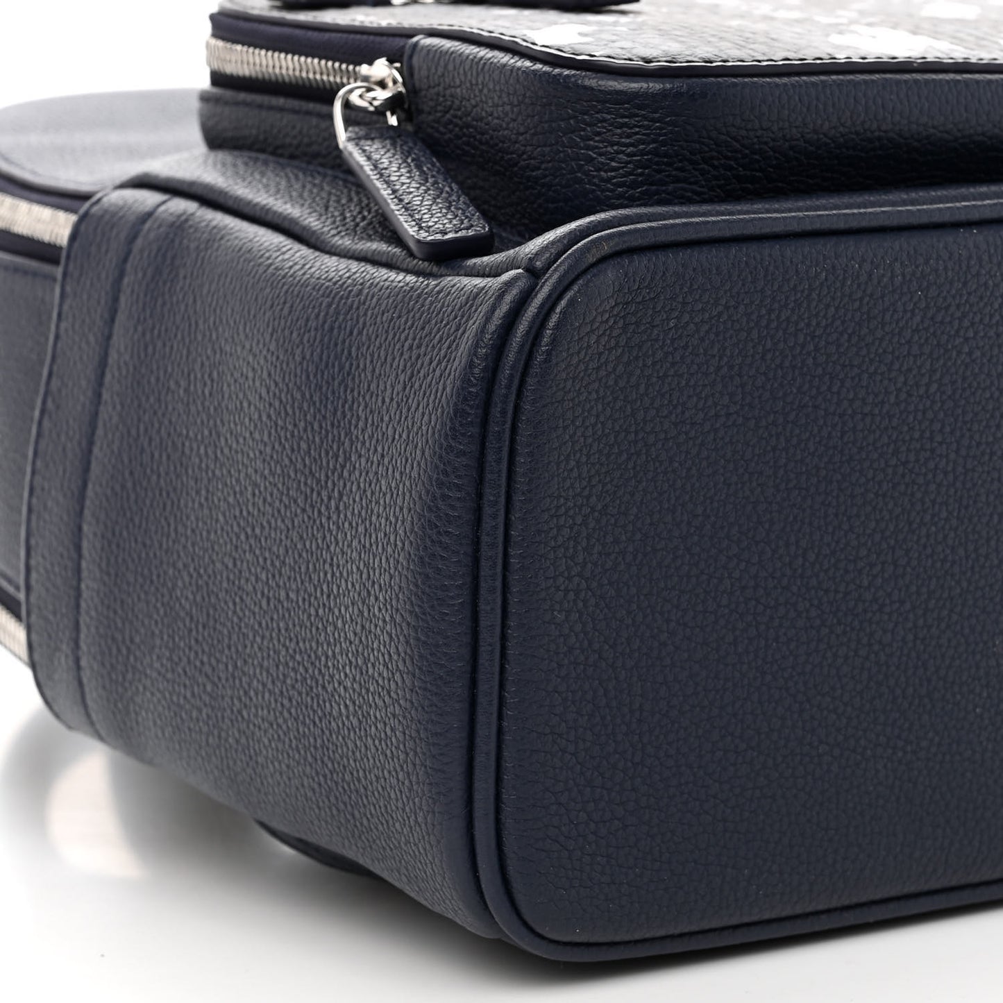 Calfskin Visetos Floral Leopard Klassik Small Stark Backpack Blue Black