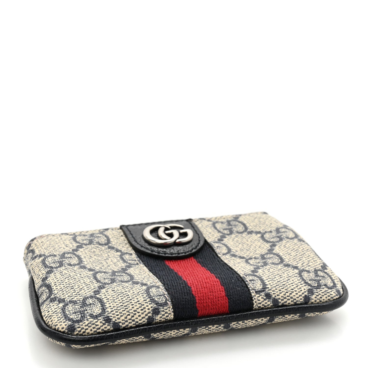 Gucci GG Supreme Monogram Web Ophidia Key Case Beige Blue 4 of 12