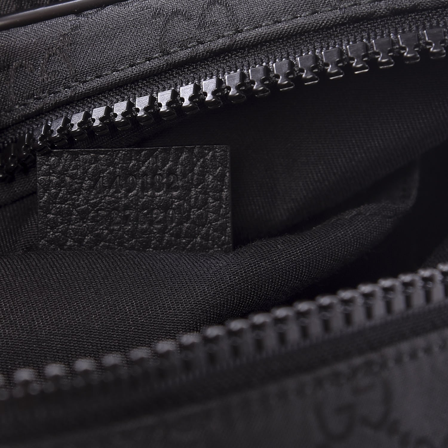 Gucci Nylon Monogram Fanny Pack Belt Bag Black 6 of 9