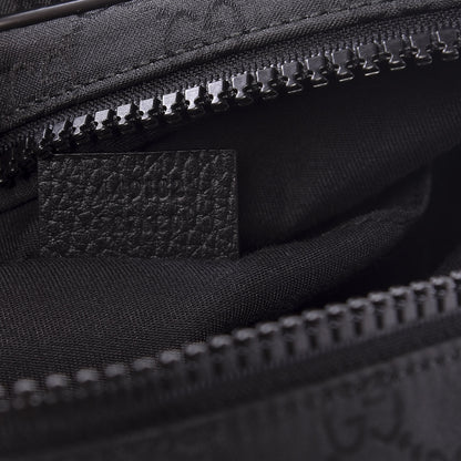 Gucci Nylon Monogram Fanny Pack Belt Bag Black 6 of 9