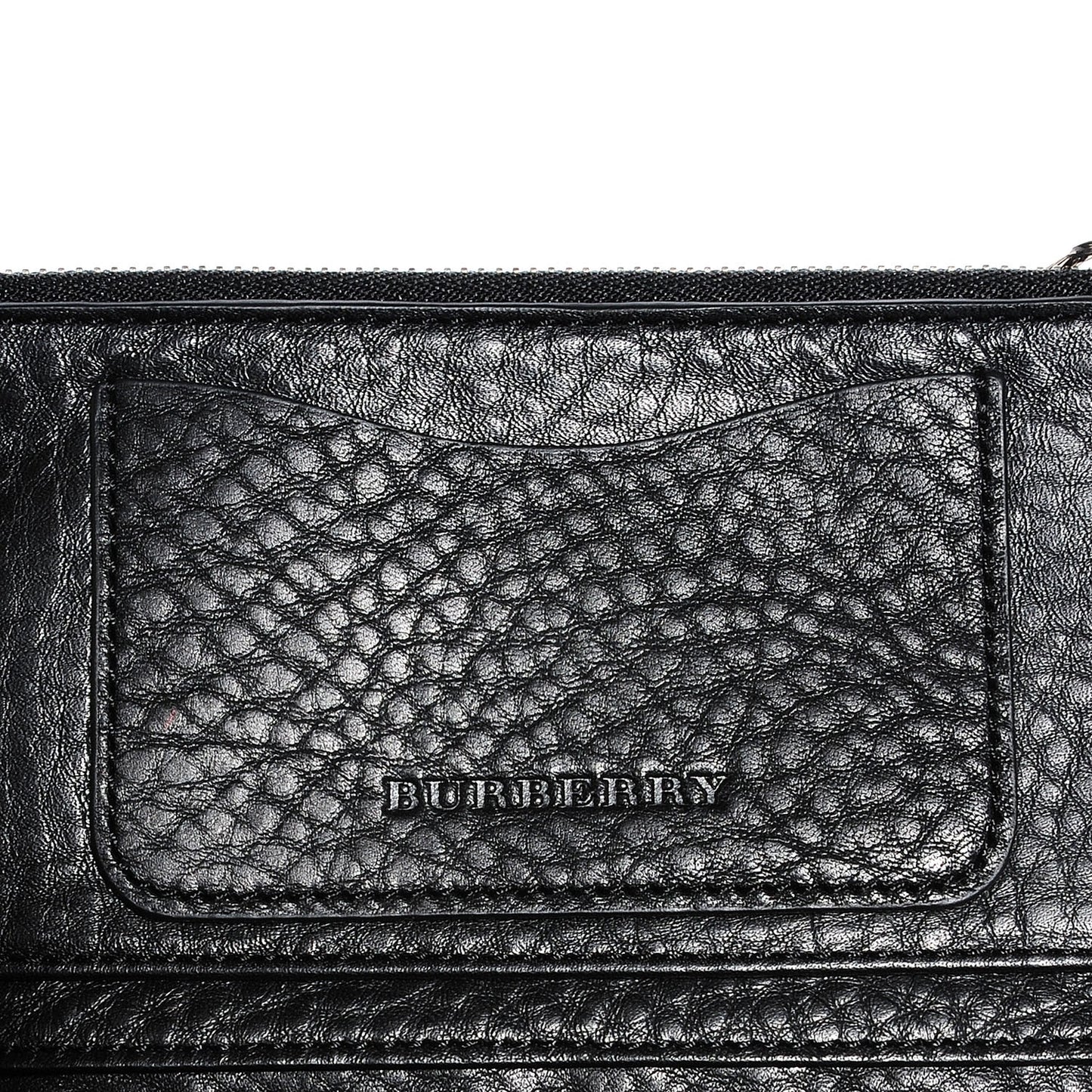 Leather Grommet Wallet Black