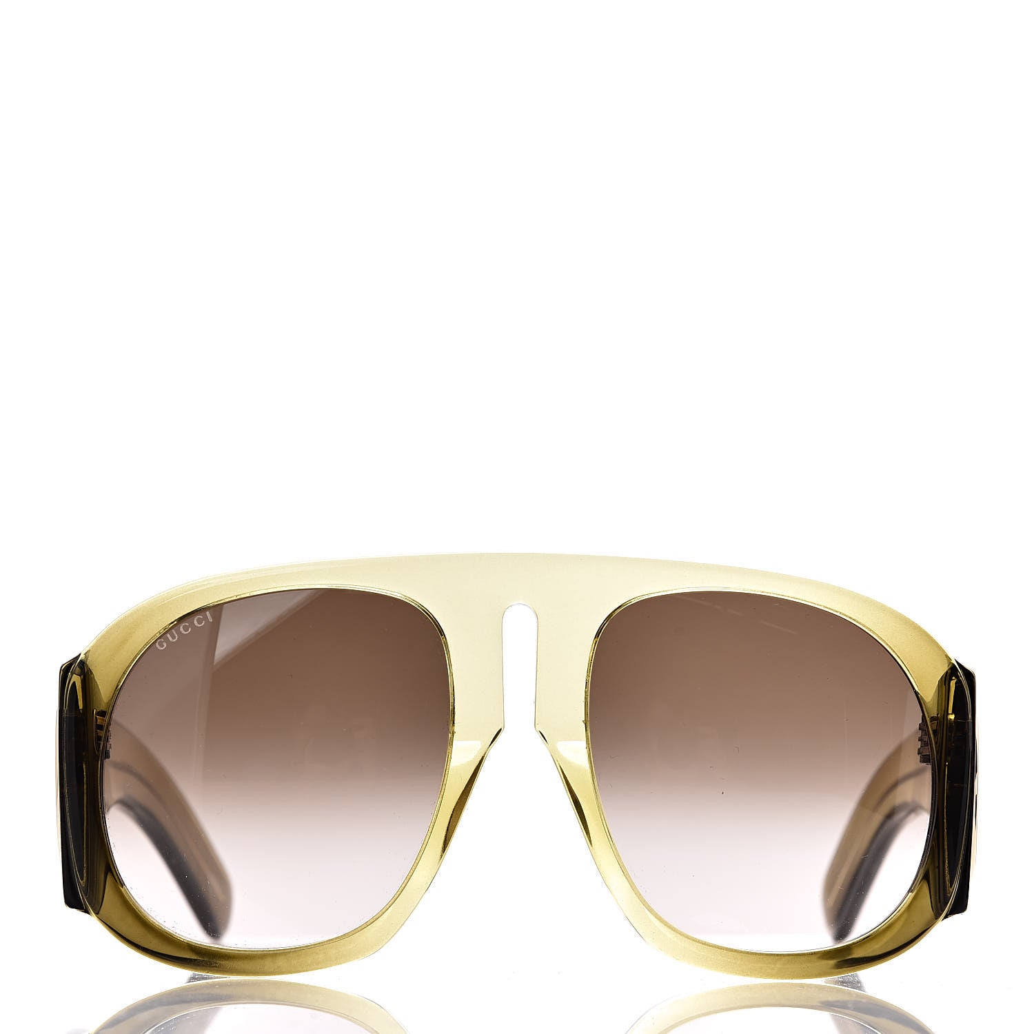 Gucci Oversized Aviator Sunglasses GG0152S Yellow 2 of 9