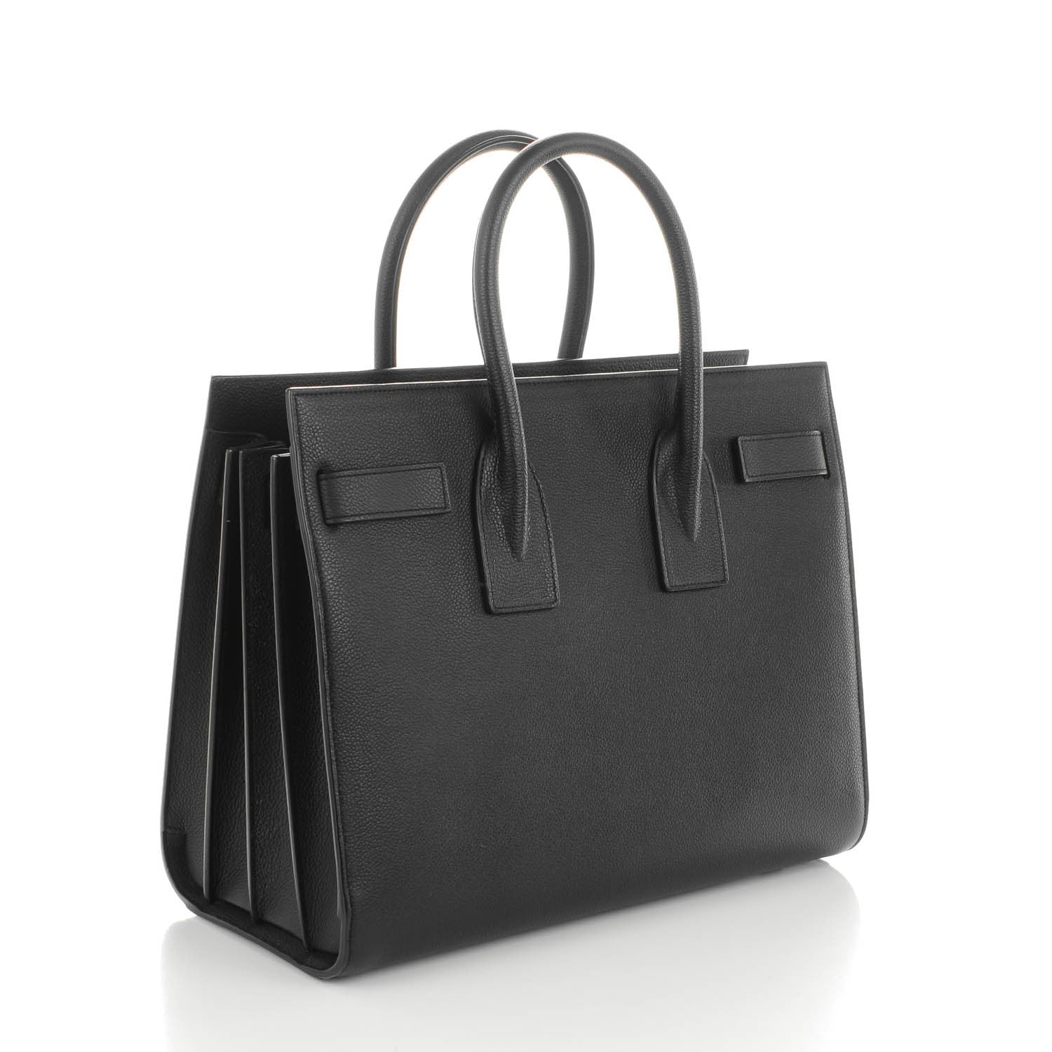 Saint Laurent Grained Calfskin Small Sac De Jour Black 3 of 7