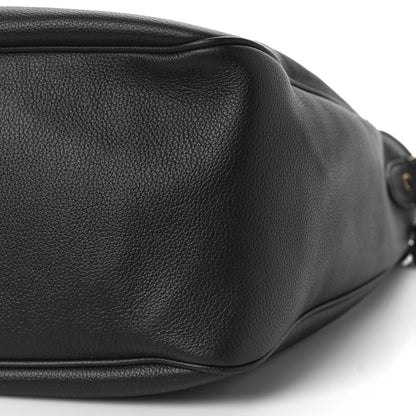 Versace Grained Calfskin La Medusa Bucket Bag Black 8 of 9