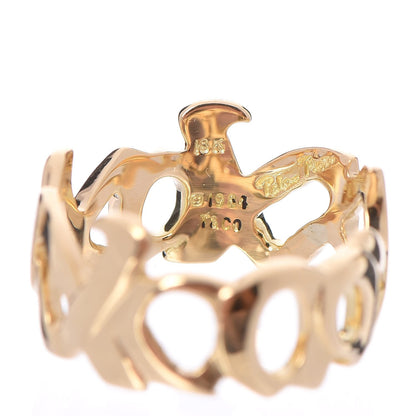 Tiffany 18K Yellow Gold Paloma's Graffiti Love and Kisses Ring 52 6 6 of 6