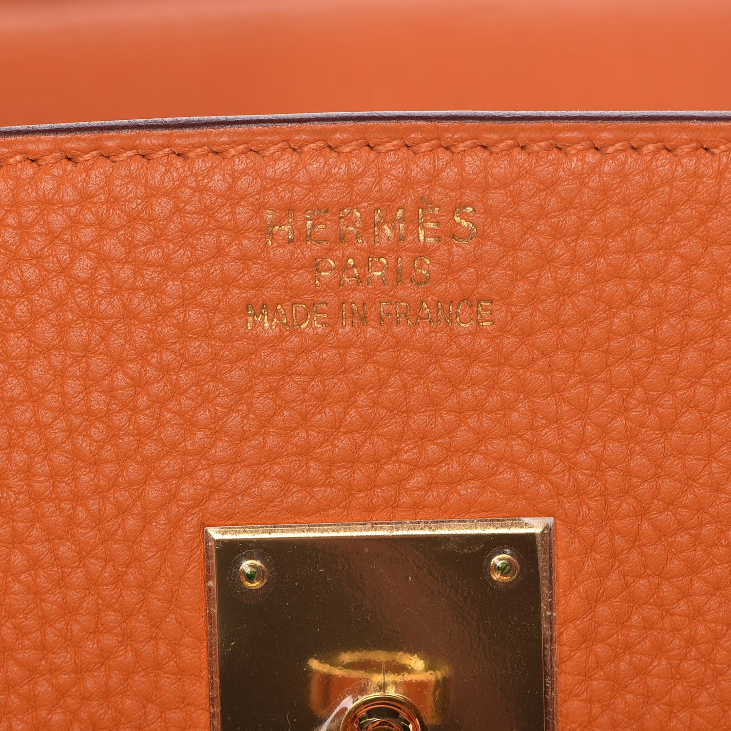Hermes Taurillon Clemence Birkin 35 Orange 18 of 41