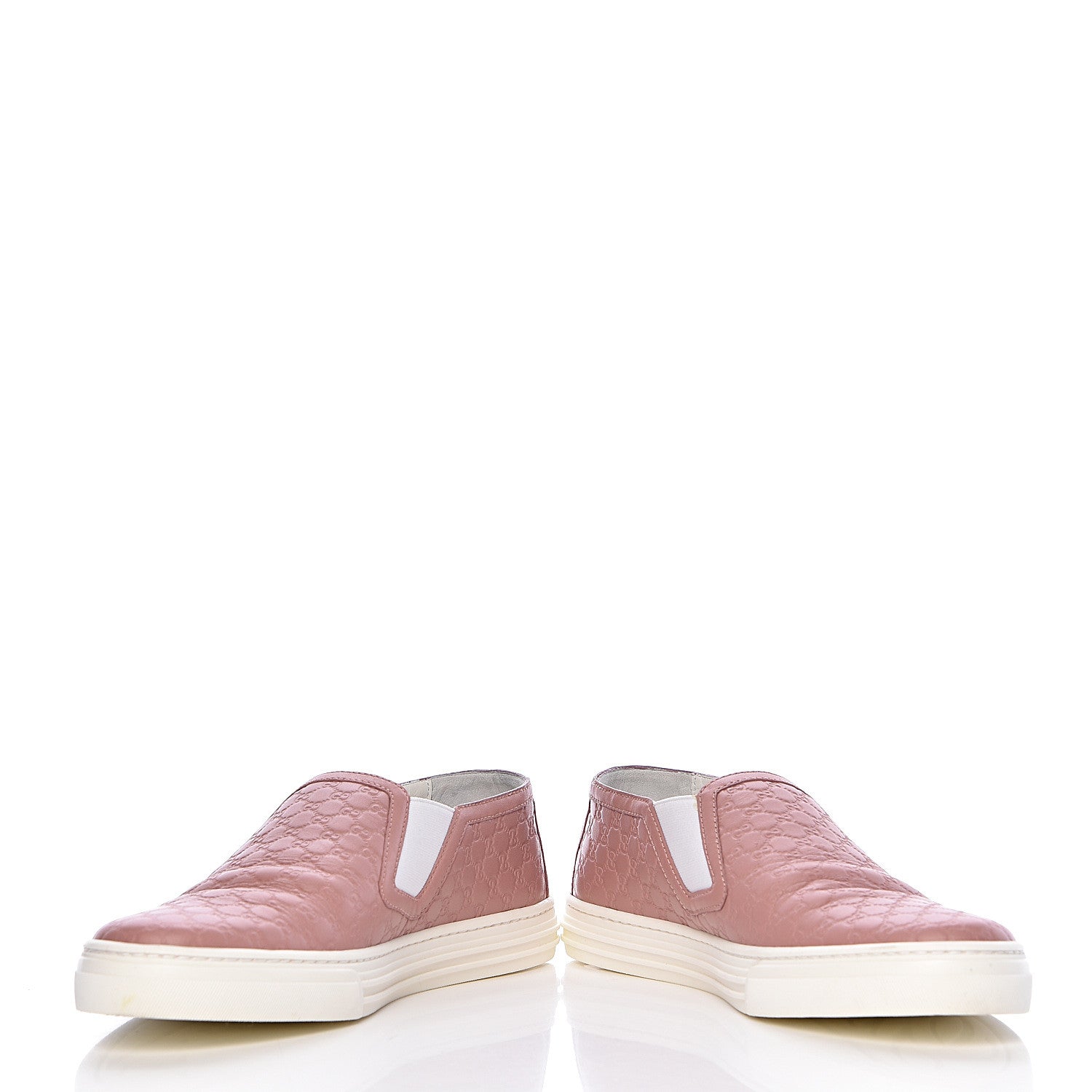 Gucci Soft Microguccissima Womens Slip On Sneakers 37 Soft Pink White 5 of 13