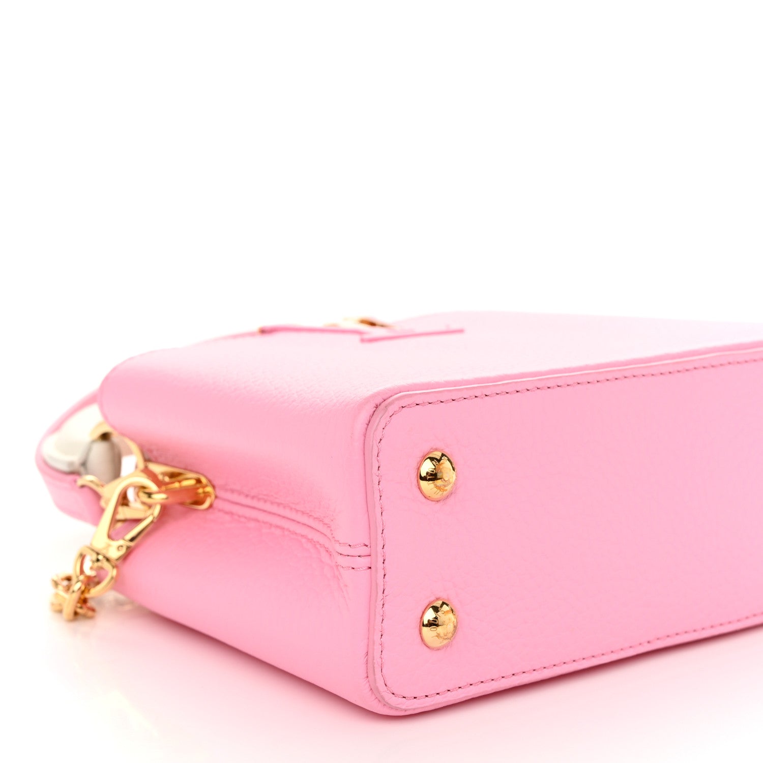 Louis Vuitton Taurillon Flower Chain Capucines Mini Candy Pink 8 of 10
