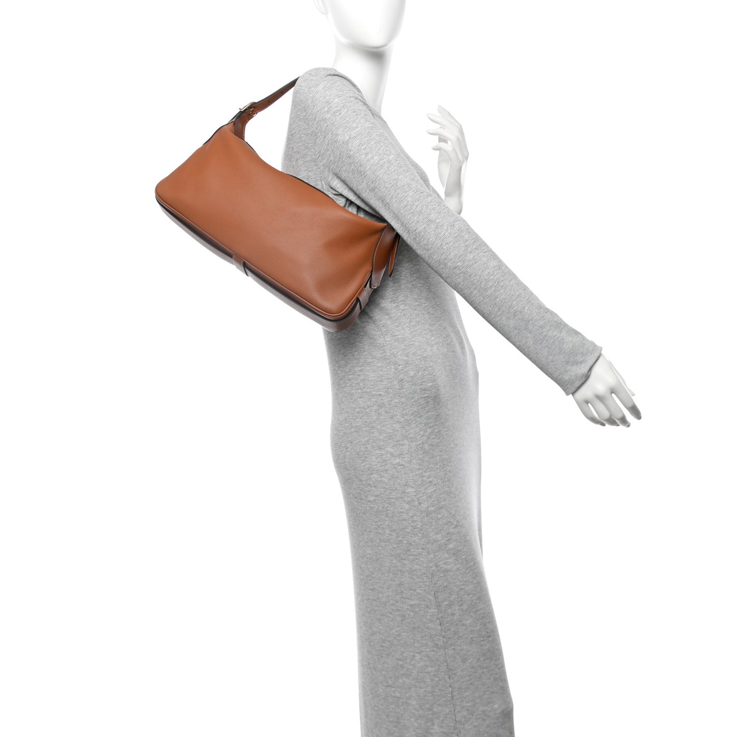 Supple Calfskin Medium Romy Shoulder Bag Tan