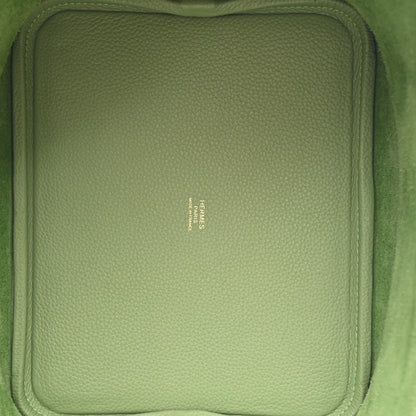 Hermes Taurillon Clemence Picotin Lock 22 MM Vert Criquet 5 of 11