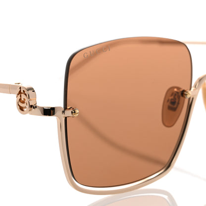 Gucci Square Upside Down Sunglasses GG1279S Gold 7 of 8