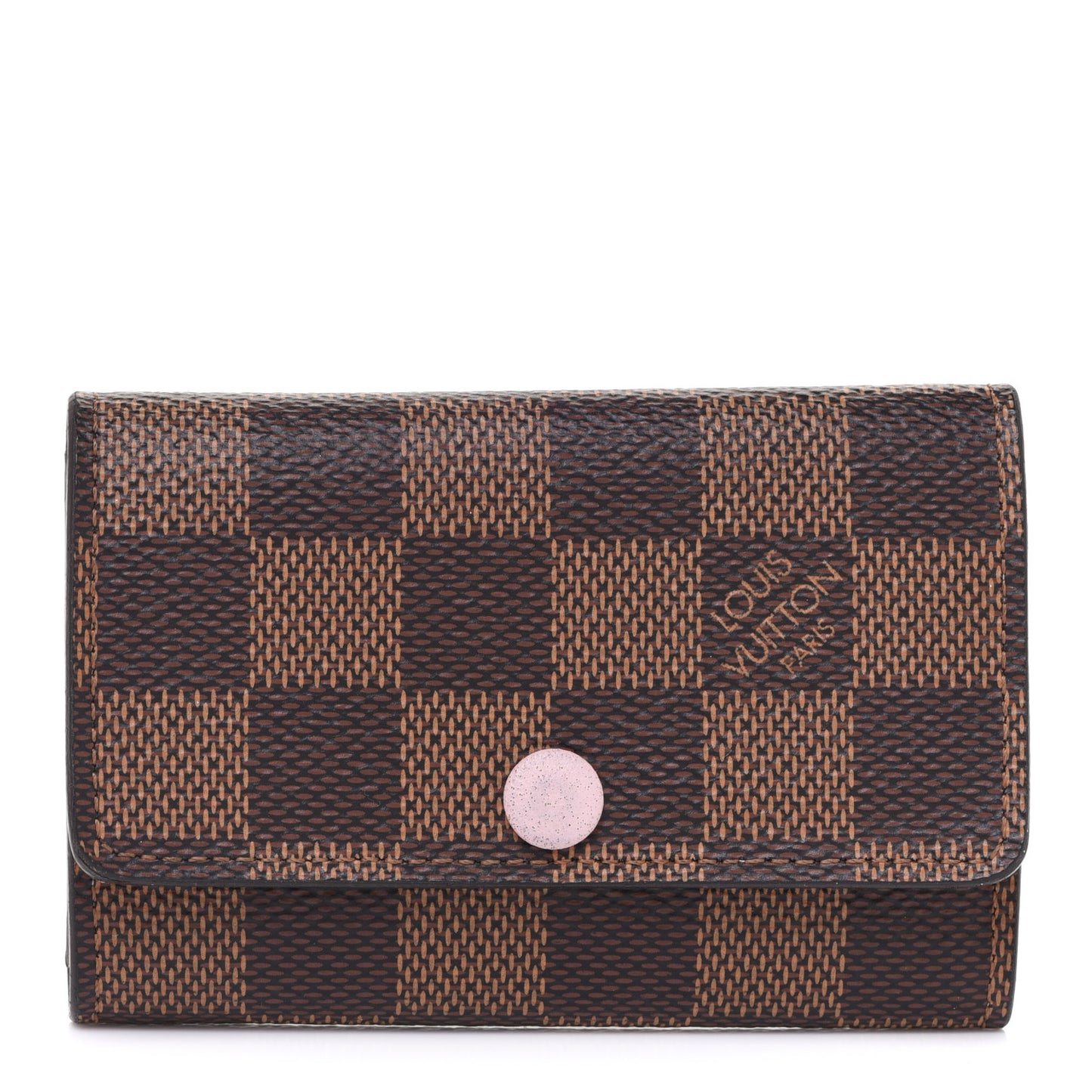 Damier Ebene Multicles 6 Key Holder Rose Ballerine