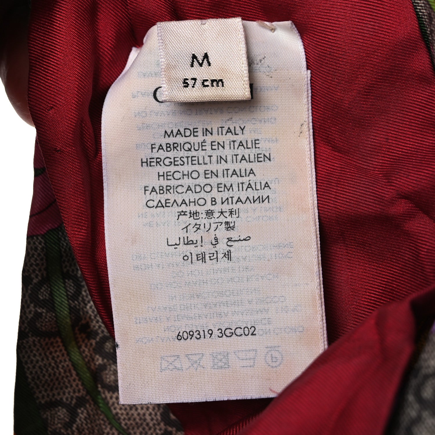 Gucci Silk Monogram Flora Print Headband M Red 5 of 7