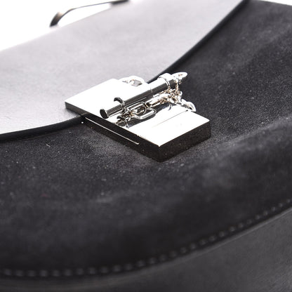 Chloe Suede Smooth Calfskin Drew Shoulder Bag Black 9 of 9