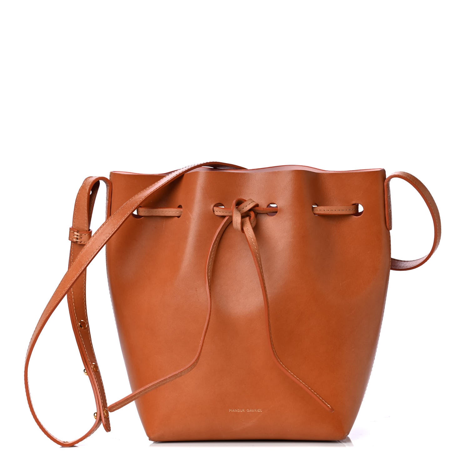 Mansur Gavriel Calfskin Mini Bucket Bag Cammello Rosa 1 of 6