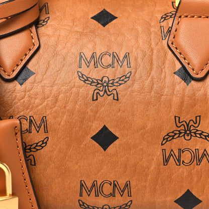 MCM Visetos Mini Ella Boston Bag Cognac 8 of 10