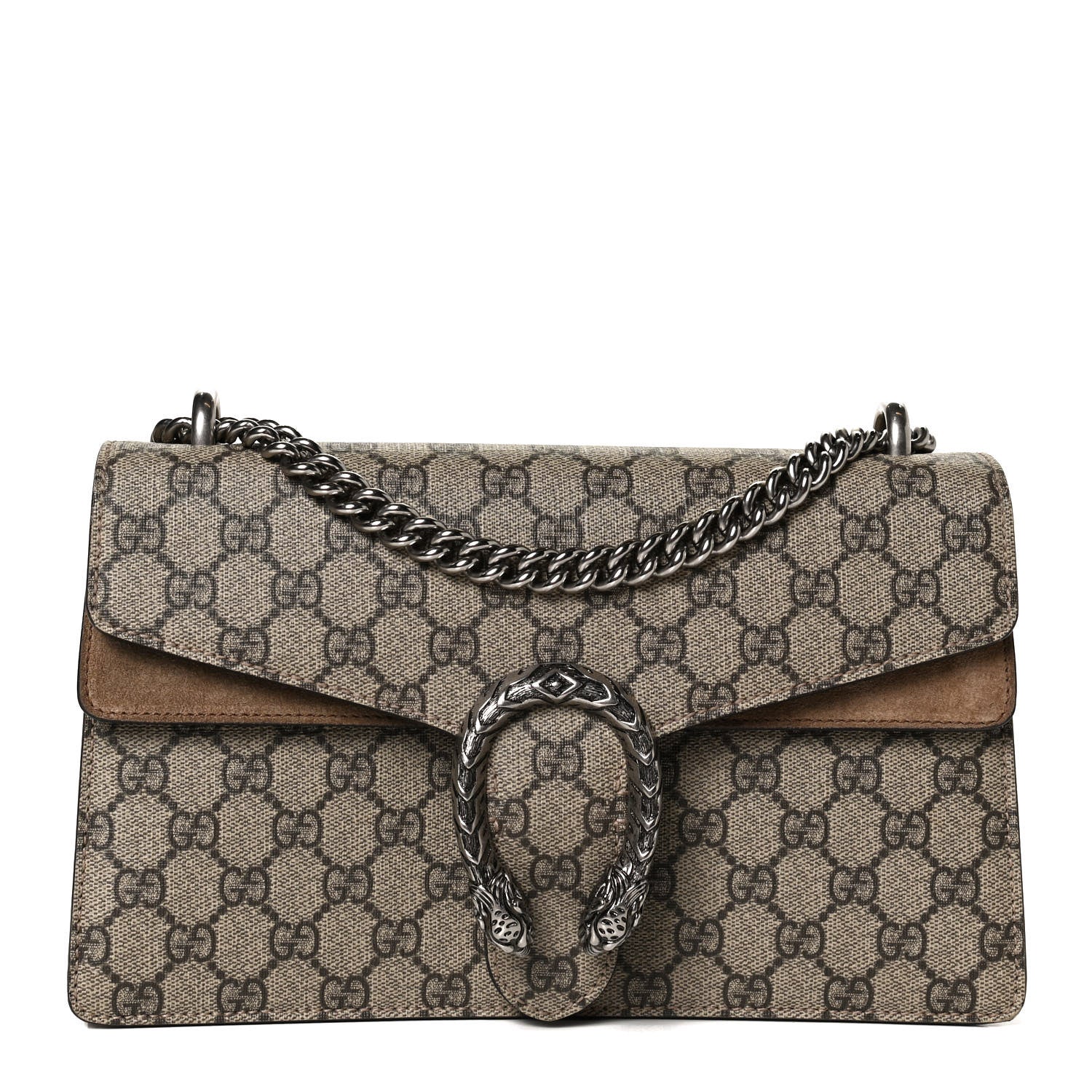 Gucci GG Supreme Monogram Small Dionysus Shoulder Bag Taupe 1 of 12