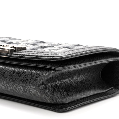 Chanel Caviar Tweed Quilted Medium Boy Flap Grey 10 of 10