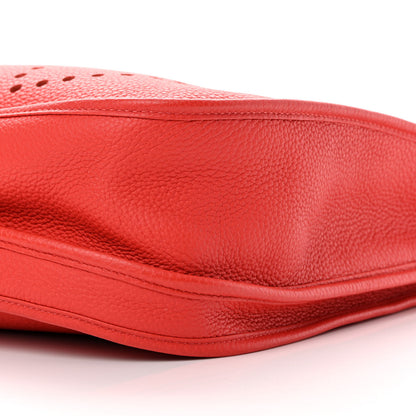 Hermes Taurillon Clemence Amazone Evelyne III GM Rouge Pivoine 9 of 12