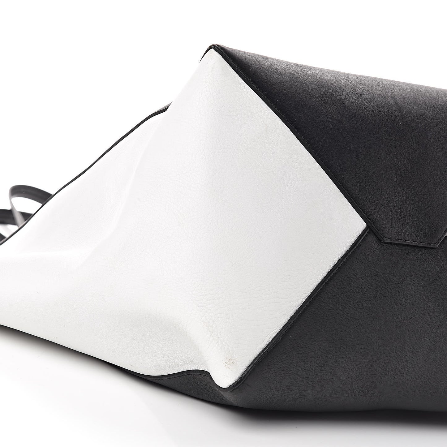 Calfskin Large Horizontal Cabas Phantom White Black