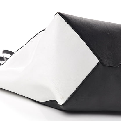 Celine Calfskin Large Horizontal Cabas Phantom White Black 12 of 15